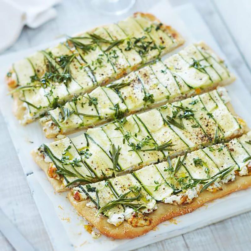 Recipe: Zucchini flatbread with fresh goat cheese https://organicgardeningeek.com
