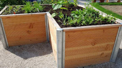 build a waist high raised bed garden https://organicgardeningeek.com